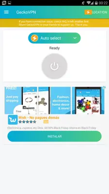 GeckoVPN android App screenshot 1